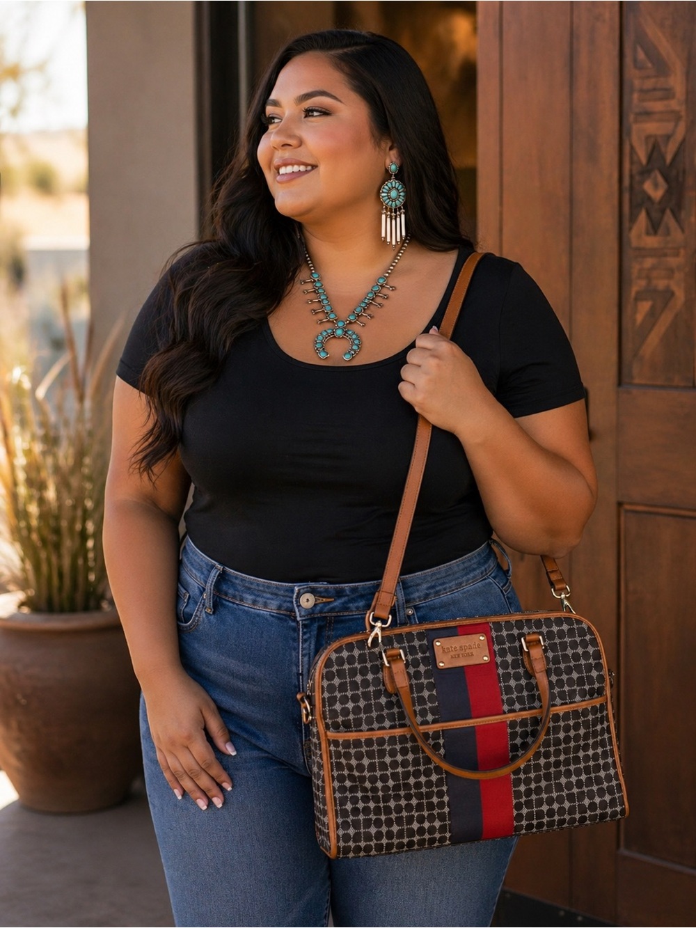 Kate Spade Vintage Briefcase with Structured Design